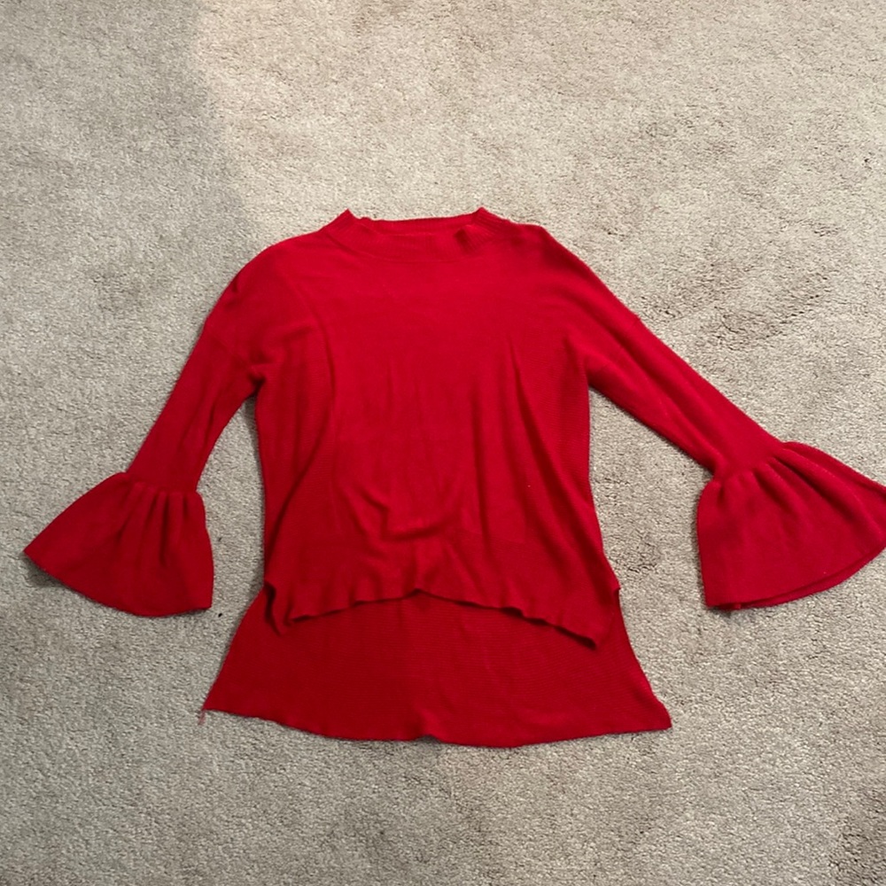 big girls red sweater